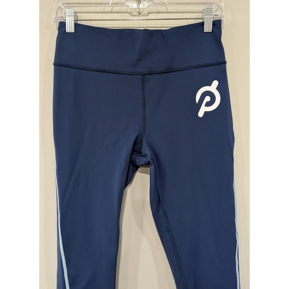 Peloton Blue Move Seamed Cropped Leggings Size Large - Picture 2 of 6